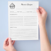 Illustratie van cupcake Aangepaste pagina's ontvan Flyer (Hand)