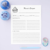 Illustratie van cupcake Aangepaste pagina's ontvan Flyer (Enkel)