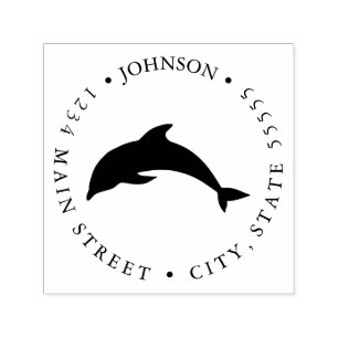 Illustratie van Cute Dolphin-illustratie Retourlab Zelfinktende Stempel