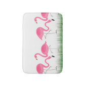 Illustratie van Cute Pink Flamingos Badmat (Voorkant Verticaal)