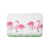 Illustratie van Cute Pink Flamingos Badmat (Voorkant)