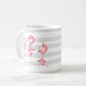 Illustratie van Cute Pink Flamingos Koffiemok (Voorkant links)