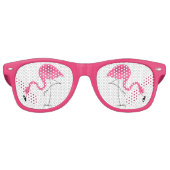Illustratie van Cute Pink Flamingos Retro Zonnebril (Voorkant)