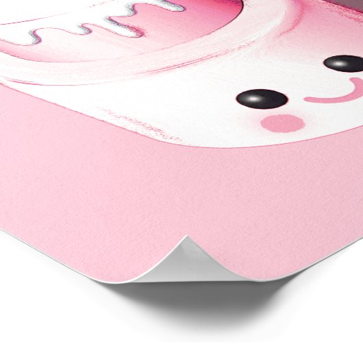 Illustratie van Cute Pink Mini Cake Print (Hoek)