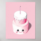 Illustratie van Cute Pink Mini Cake Print (Voorkant)