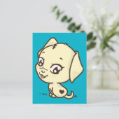 Illustratie van Cute Puppy Briefkaart (Staand voorkant)