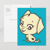 Illustratie van Cute Puppy Briefkaart (Voorkant / Achterkant)
