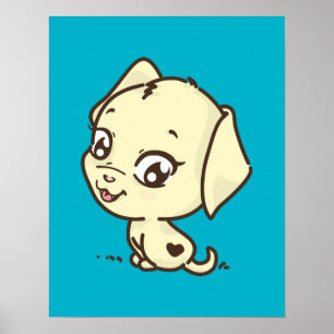 Illustratie van Cute Puppy Poster