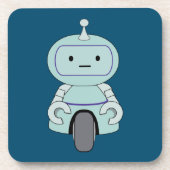 Illustratie van Cute Retro Robot Bier Onderzetter (Voorkant)