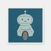 Illustratie van Cute Retro Robot Servetten (Voorkant)