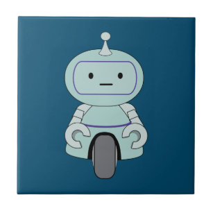 Illustratie van Cute Retro Robot Tegeltje