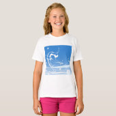 Illustratie van damessport t-shirt (Voorkant volledig)