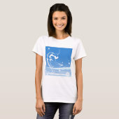 Illustratie van damessport t-shirt (Voorkant volledig)