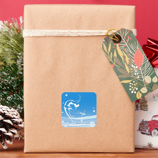 Illustratie van damessport vierkante sticker