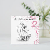 illustratie van dansende paar kaart (Staand voorkant)