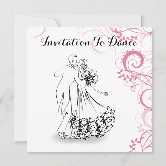  illustratie van dansende paar kaart (Voorkant)