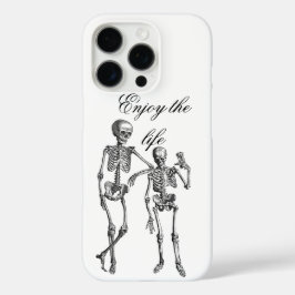 Illustratie van dansende skeletten iPhone 16 pro hoesje