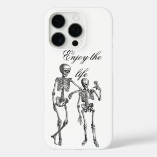 Illustratie van dansende skeletten iPhone 16 pro hoesje