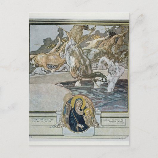 Illustratie van Dante's 'Divine Comedy' Briefkaart (Voorkant)