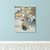 Illustratie van Dante's 'Divine Comedy' Canvas Afdruk (Insitu (Houten vloer))