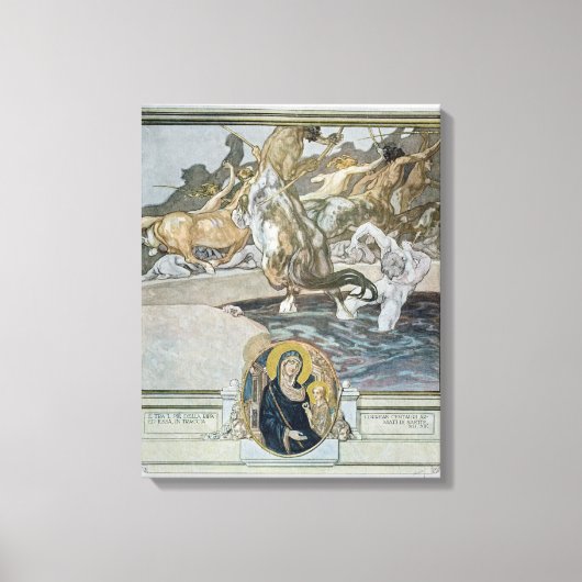 Illustratie van Dante's 'Divine Comedy' Canvas Afdruk (Voorkant)