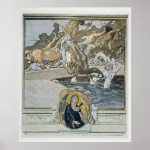 Illustratie van Dante's 'Divine Comedy' Poster
