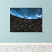 Illustratie van de Aarde-horizon Canvas Afdruk (Insitu (Houten vloer))