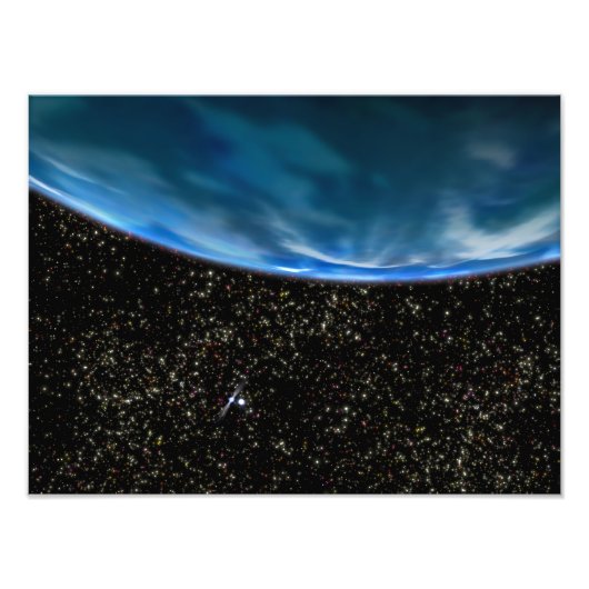 Illustratie van de Aarde-horizon Foto Afdruk (Voorkant)