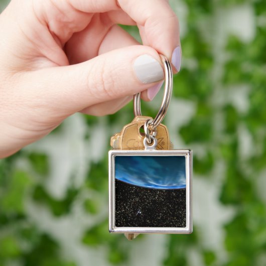 Illustratie van de Aarde-horizon Sleutelhanger (Hand)