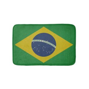 Illustratie van de abstracte vlag van Brazilië Badmat