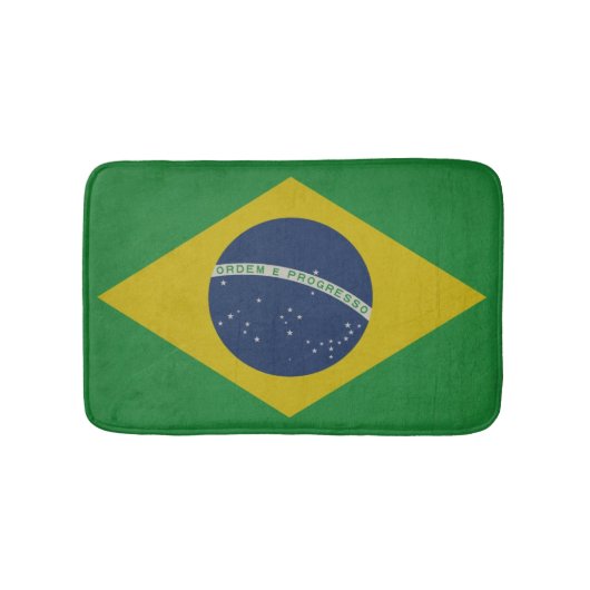 Illustratie van de abstracte vlag van Brazilië Badmat (Voorkant)