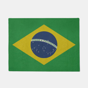 Illustratie van de abstracte vlag van Brazilië Deurmat
