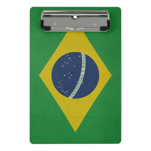 Illustratie van de abstracte vlag van Brazilië Mini Klembord (Voorkant)