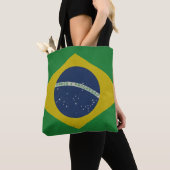 Illustratie van de abstracte vlag van Brazilië Tote Bag (Dichtbij)