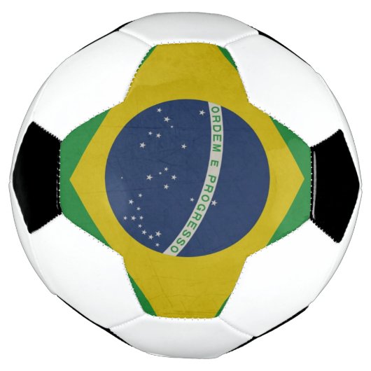 Illustratie van de abstracte vlag van Brazilië Voetbal (Gedraaid)