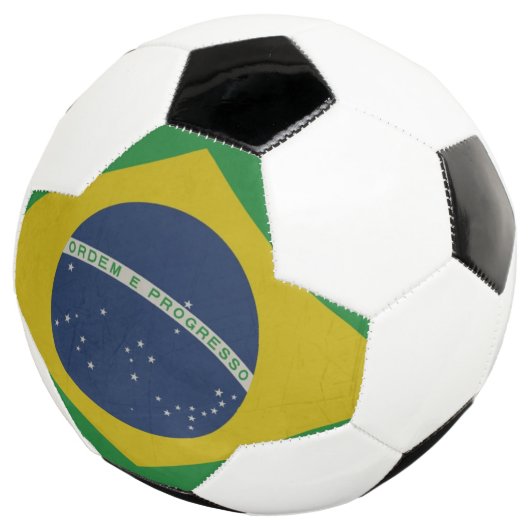 Illustratie van de abstracte vlag van Brazilië Voetbal (Drie kwart)