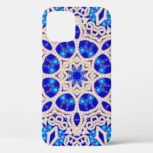 Illustratie van de achtergrond met edelstenen Case-Mate iPhone case (Achterkant)