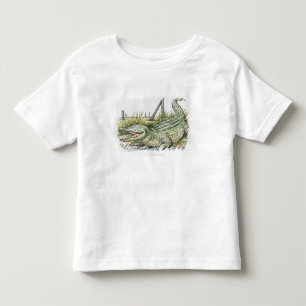 Illustratie van de alligator aan de wal kinder shirts