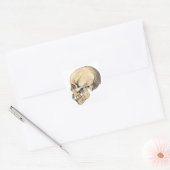 illustratie van de anatomie van de schedel vierkante sticker (Envelop)