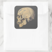  illustratie van de anatomie van de schedel vierkante sticker (Tas)