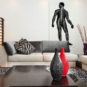 Illustratie van de anatomie van het menselijk zenu poster