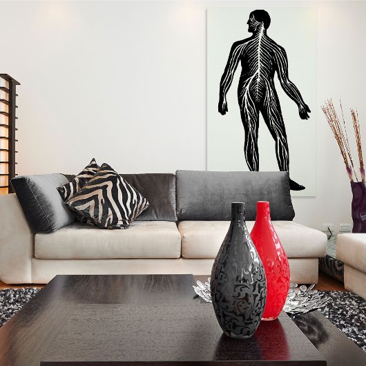 Illustratie van de anatomie van het menselijk zenu poster