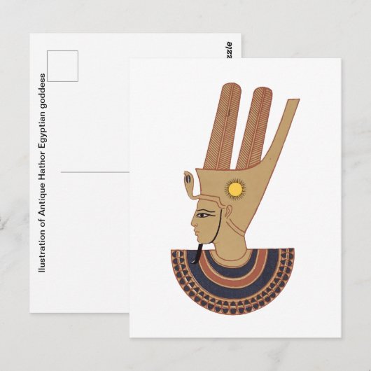 Illustratie van de Antiek godin Hathor Briefkaart (Voorkant / Achterkant)
