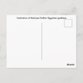 Illustratie van de Antiek godin Hathor Briefkaart (Achterkant)
