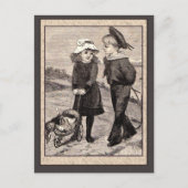 Illustratie van de Antiek primer van het kind Briefkaart (Voorkant)