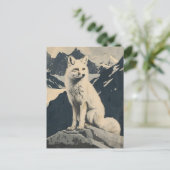  illustratie van de Arctic Fox Briefkaart (Staand voorkant)