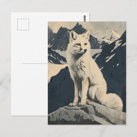 illustratie van de Arctic Fox Briefkaart (Voorkant / Achterkant)