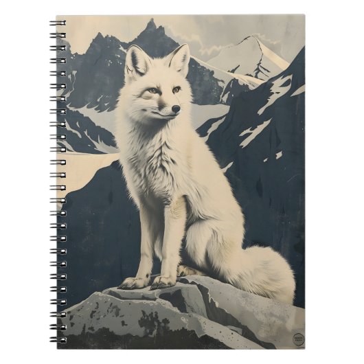 Illustratie van de Arctic Fox Notitieboek (Voorkant)