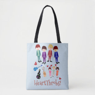 Illustratie van de Band van hartslagen de Leuke Tote Bag