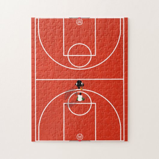 Illustratie van de Basketball Court Legpuzzel (Verticaal)